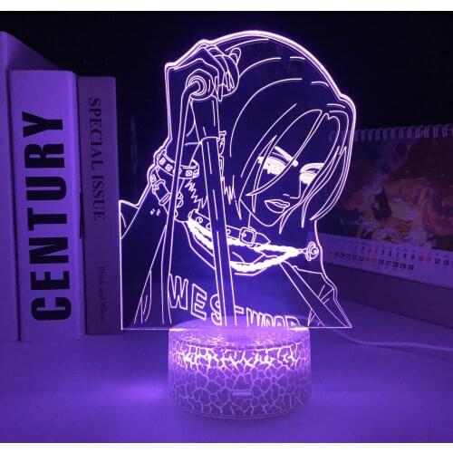 Beautiful Girl Figure Ornaments Acrylic Panel 3D Lamp Animation Peripherals Night Light for Festival Birthday Gifts USB Charging