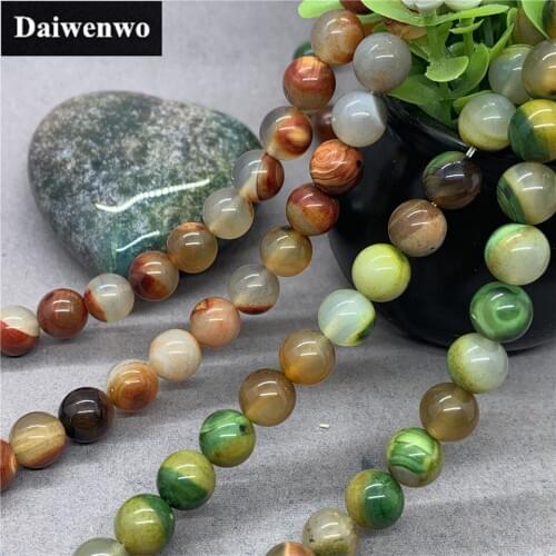 Red Spot Agate Beads Stone Round 6/8mm 2 Colors Gemstone Loose Spacer Wholesale