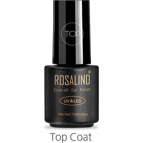 ROSALIND Nail Design 7ml Black bottle Matte Top Coat Nail Polish Semi Permanent Gel Varnish UV Top For Nails Soak off Manicure