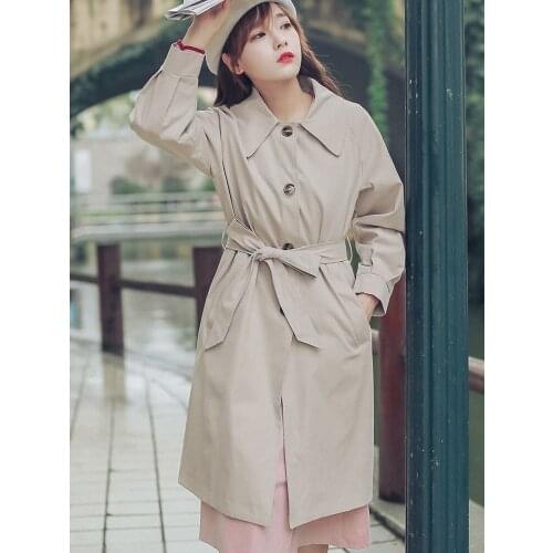 LIBIELIY Women's Long Trench Coats