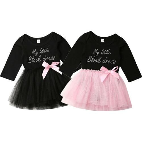 Cute Newborn Baby Girls Tulle Tutu Princess Dress Long Sleeve Sequins Bow Dress Baby Girl Patchwork Dress Birthday A-Line 0-18M