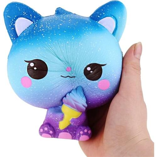 Jumbo Kawaii Cat Squishy Slow Rising Creative Animal Doll Soft Squeeze Toy Bread Scent Stress Relief Squishe Toy For Kids Gift