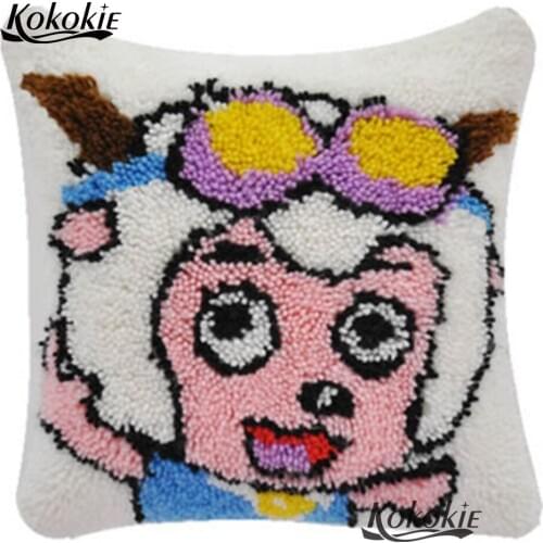 3D Latch Hook Pillow cross stitch kits embroidery needlework sets Crocheting Rug Kits handmade Unfinished Embroidery Pillowcase