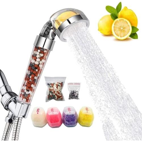 Bathroom Vitamin C Shower Head Lemon/Lavender/Rose Fragrance Filtration Filter Shower Head Mineral Pressurized Shower Head