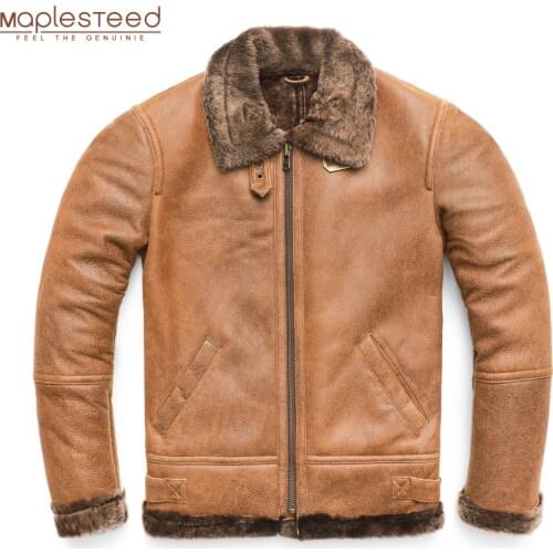 Super Quality Shearling Coat Men 4 Colors Soft Warm 100% Natural Fur Coat Winter Male Leather Clothing M444