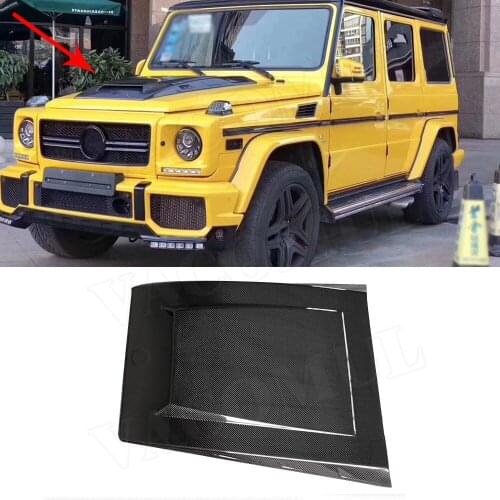 For G Class Carbon Fiber Front Engine Hood Cover Trims for Mercedes Benz W463 G500 G550 G55 G65 Wagon 2014-2017