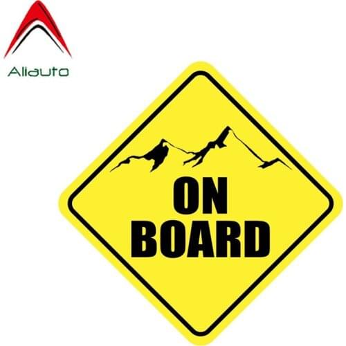Aliauto Warning Car Sticker Baby on Board Mountain Peak Decoration PVC Waterproof Sunscreen Cover Scratch Decal,15cm*15cm