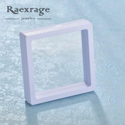 Raexrage Transparent Suspension Display Cases 3D Albums Floating Frame Show Case Jewelry Gift Box for Necklace Storage Holder