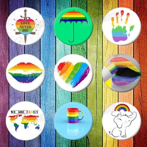 Rainbow Badge Falg Heart LGBT Design Metal Cute Pins Nonbinary Genderfluid Gays Brooch Love and Peace Jewelry Bisexual Pansexua