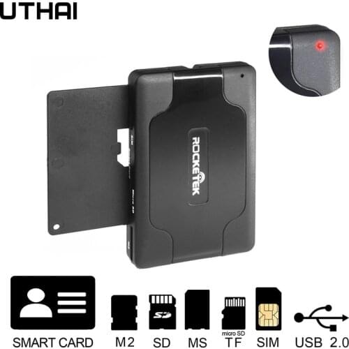 UTHAI SCR8 Smart Card Reader USB2.0 SD TF M2 MS Bank Card ID SIM Card All-in-One