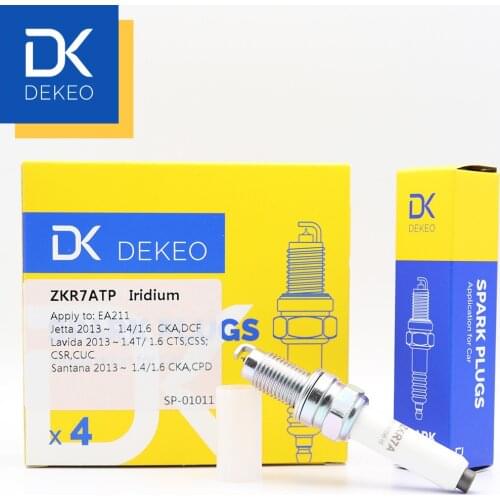 Dekeo Spark Plugs SEAT Mii SKODA Citigo Fabia VW Golf Polo UP BlueMotion ZKER6A-10EG 4PCS