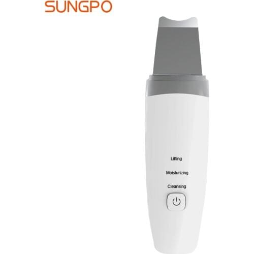 SUNGPO Ultrasonic Skin Scrubber Deep Face Cleaning Machine Peeling Shovel Facial Pore Cleaner Face Skin Scrubber Lift Device