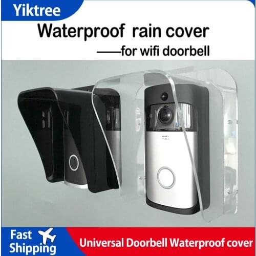 Universal Black/Transparent Outdoor Waterproof Rain Cover Sunshade Doorbell Apartment Video Intercom IP Video Wifi Doorbell Cam