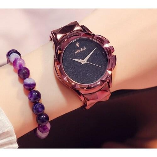 Waterproof Fashion Female Atmosphere Steel Watchband ladies watch Korean style Simple Leisure Quartz woman Watch for Mashali