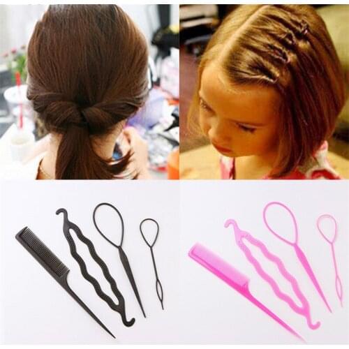 DIY Magic Hair Comb Pulling Hair Styling Tools Curler Updo Maker Hair Style Tool Set for Girls Women Headwear Hair Accessories