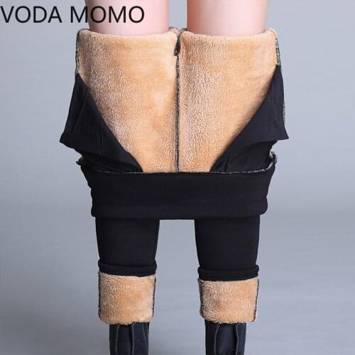 2020 Winter Warm Leggings Pants Women Plus Velvet Thicken Leggings Skinny High Waist Pants Female Trousers Pants Women Leggings