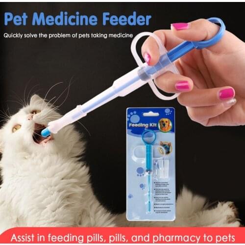 1PCS Pet Syringe Tablet Pill Gun Piller Push Dispenser Medicine Water Milk Syringe Dog Cat Tube Feeder Tools Dog Accessories