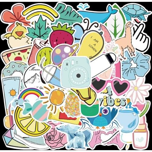10/50Pcs Cartoon Kawaii VSCO Graffiti Stickers For Guitar Bicycle Motorcycle Skateboard Helmet Luggage Decals Stickers Grils Toy