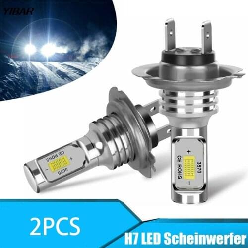 2PCS H7 LED Car Retro-fitting Filament Lamps DRL H4 Headlamp Bulb 6000K