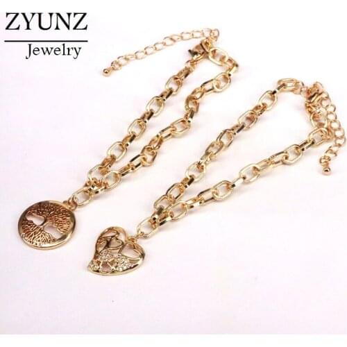 4PCS, Tree Love Heart Bracelets For Women Party Gift Fashion Joyas de Chain Charm Bracelets Jewelry Wholesale