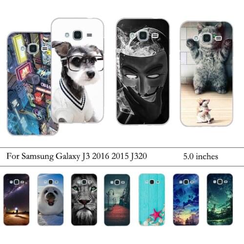 5.0" Soft TPU Silicone Case For Samsung Galaxy J3 2016 Case Cover J320 J320F J320M Fundas For Samsung J3 2016 J320 Cover Shell