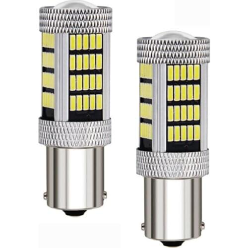 Car 1156 BA15S P21W 4014 SMD Reverse Lights Stop Brake Lamp Auto Tail Turn Signal Bulb 92 LED White Amber