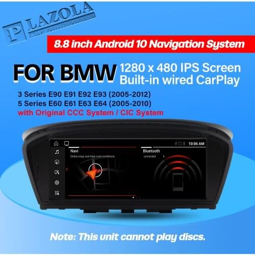 Plazola Android 10 Car Multimedia GPS Player For BMW 3 Series E90 E91 E92 E93 5 Series E60 E61 E63 E64 Car Audio CarPlay Stereo
