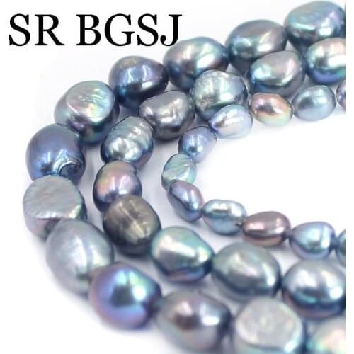 Free Shipping 5-6mm 7-8mm 9-10mm 10-11mm Black Freefrom Baroque Potato Pearl Freshwater Pearl Beads Strand 14inch