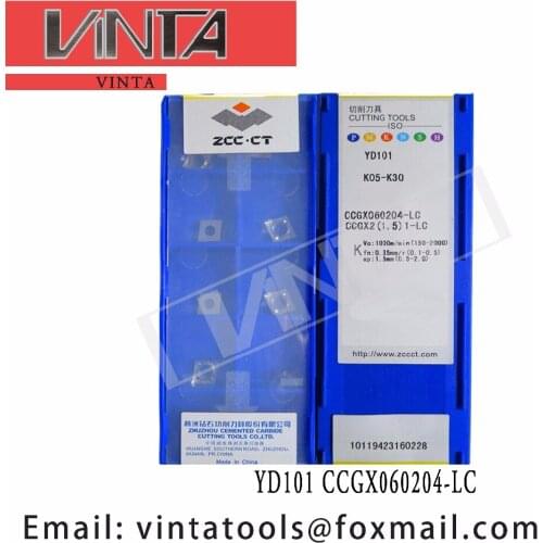 Free shipping high quality 10pcs/lots YD101 CCGX060204-LC cnc carbide turning inserts cutting blade tools