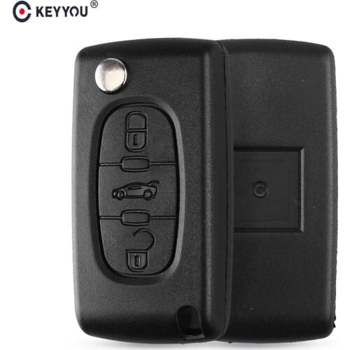 KEYYOU 20x Remote 3 Buttons Flip Car Key Case Blank Shell Fob For Peugeot 307 308 407 607 CE0536 VA2