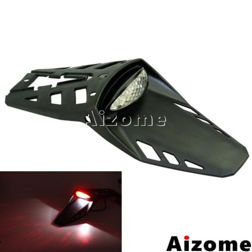 Universal Motorcycle Dirt Bike Mudguard Portative Rear Fender w/ Tail Light For XR400 CRF250 CRF450 DRZ KLX 400 400 450 525 530