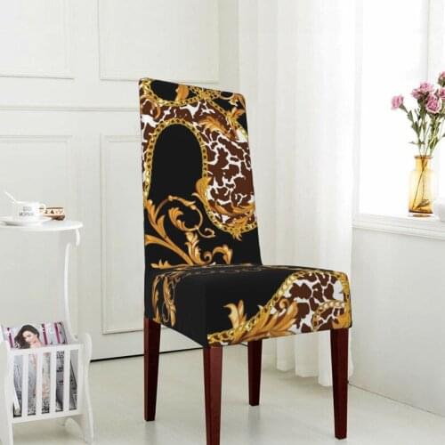 Decorative Chair Cover Flower Computer Chair Cover Spandex Elastic Flower Leopard Print Modern Slipcovers Cover Dropshipping