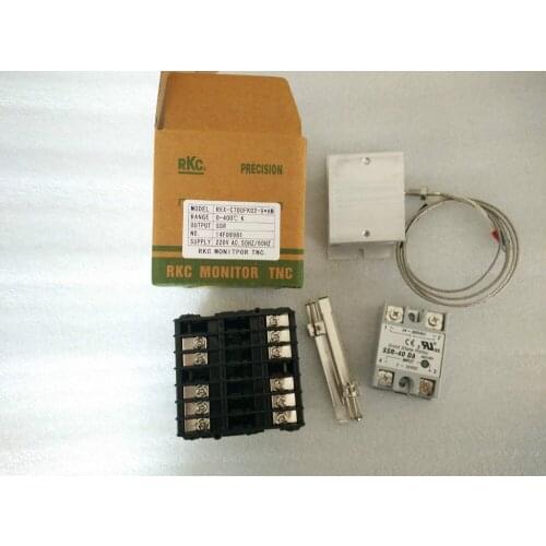 Digital PID 100-240VAC REX C700FK02-V*AN Temperature Controller 0-400C OUTPUT SSR+k 1M M6 Thermocouple+SSR40DA 40A+Heat Sink