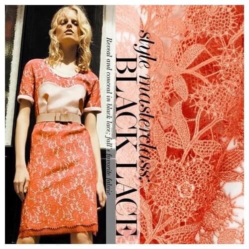 DIY Q51 Maple hollow three-dimensional flower polyester filament water-soluble lace cloth industry computer embroidery high-end