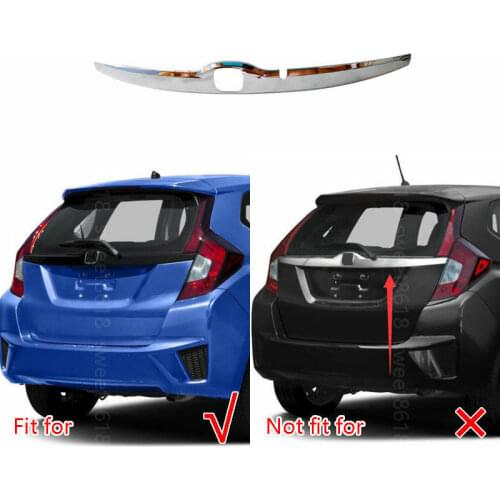 For Honda Fit 2015 2016 2017 Chrome Rear Door Logo Rear Trunk Lid Moulding Cover Trim 1pcs