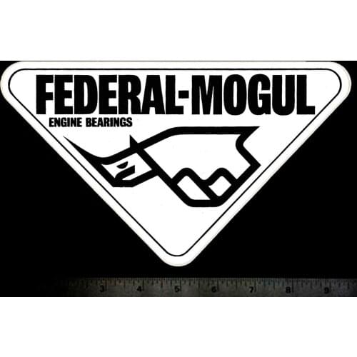 For x2 FEDERAL MOGUL Engine Bearings - Original Vintage 1970s Racing Decal/Sticker
