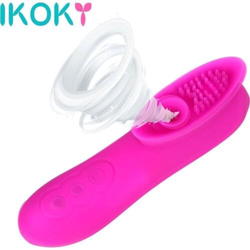 IKOKY Female Masturbation Erotic 12 Mode Clitoris Stimulation Sex Toys for Women Nipple Sucker Vibrator G-spot Vagina Massager