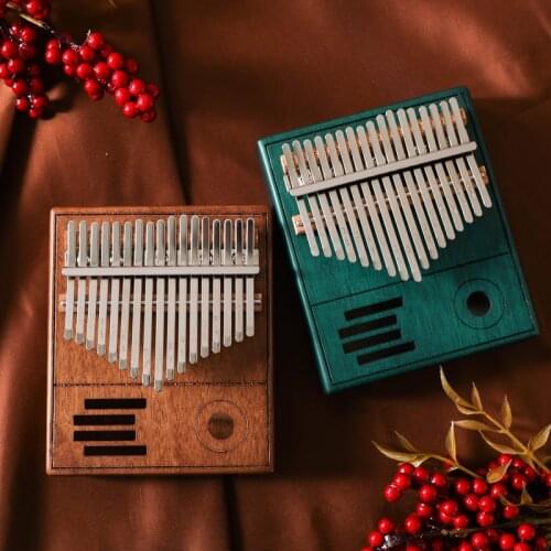 Thumb Piano Kalimba 17 Key African Solid Pine Mahogany Calimba Finger Piano Kalimba Mbira Body Gifts Wood Musical Instruments