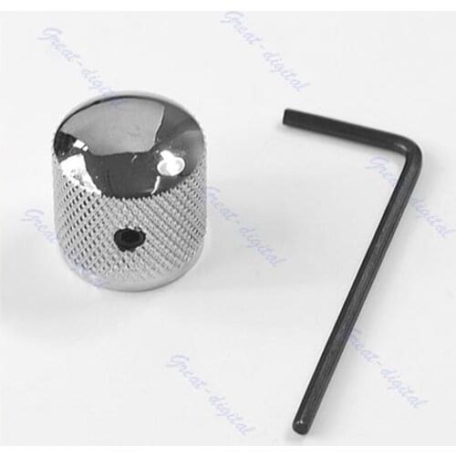 Knob Button Tone Volume Dome Knob For Guitar Bass FD TL Metal Chrome U7EF