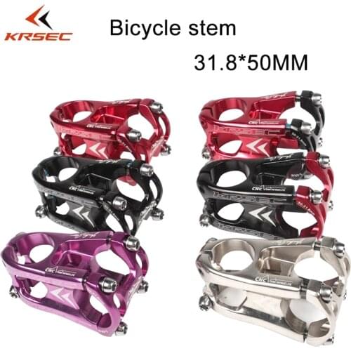 KRSEC31.8 Stem 50mm Bike Stem Mountain Bike Stem Short Handlebar Stem for Most Bicycle, Road Bike, MTB, BMX, Fixie Gear, Cycling