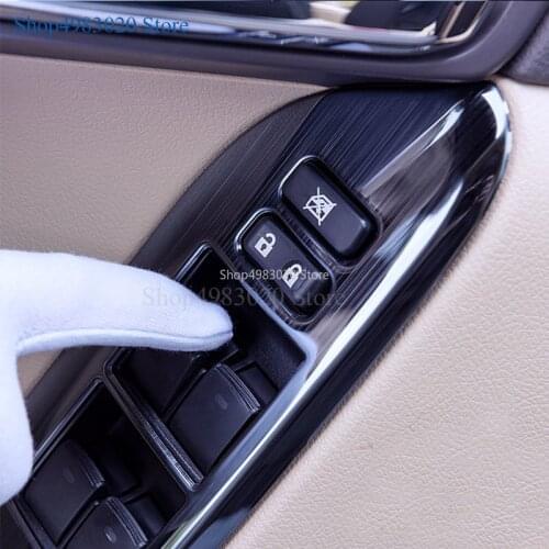 Stainless Steel POWER WINDOW SWITCH Cover Trim for Toyota Land Cruiser Prado 150 2010 2011 2012 2013 2014 2015 -2018 J150 LC150