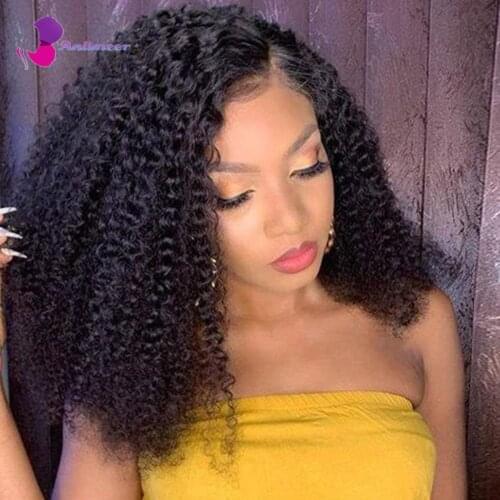 Kinky Curly Human Hair Wigs Lace Front Wigs Human Hair Brazilian 13x4 Curly Wigs with Pre Plucked Hairline Wigs for Black Woman