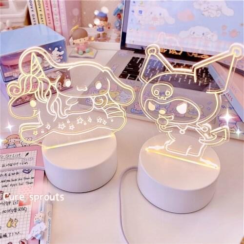 Lamp Dog Figure Child Bedroom Decor Nightlight Cool Kids Birthday Gift Anime Gadget Led Night Light 3d Illusion