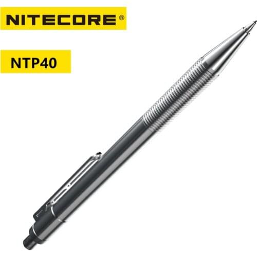 NITECORE NTP40 CNC TC4 Titanium Alloy Mechanical Pencil Daily Writing Sketching Cartooning Self-defense EDC Tactical Pen