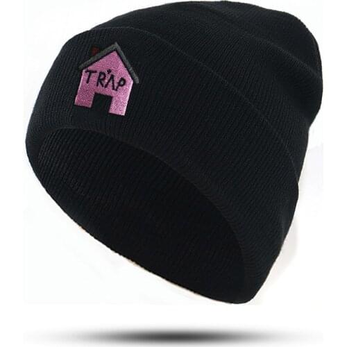 Hip hop beanies new trap house knitted beanie cap fashion for men women autumn winter warm sports hat all matched