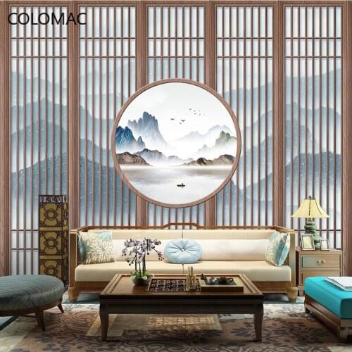 Colomac Customized New Chinese Classical Landscape Mural Wallpaper Selfie Hall Background Gaming Room for Wall Mural Dropship
