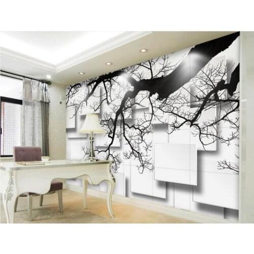 Custom any size Hand-painted 3d stereo big tree block TV backdrop wall mural photo wallpaper