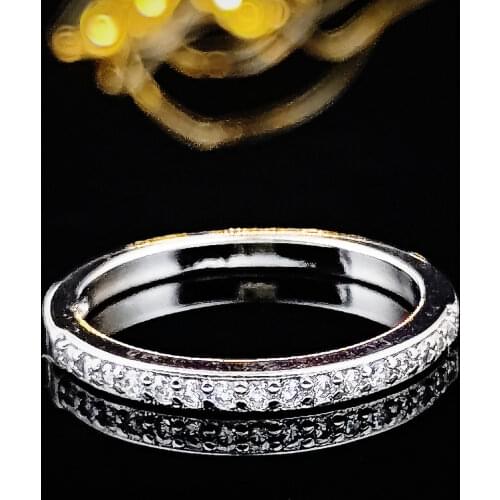 Original real fashion Silver eternity Band Ring Wedding Engagement Finger finger for Women Ring Band wholesale R4211A