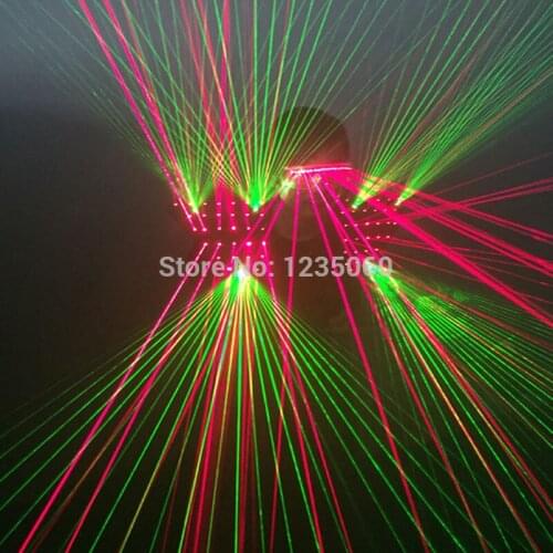 Christmas Laser clothes Red Laser Suit, LED Vest, Luminous Waistcoat Laser Gloves Glasses For Laser Show Event & Party Supplies