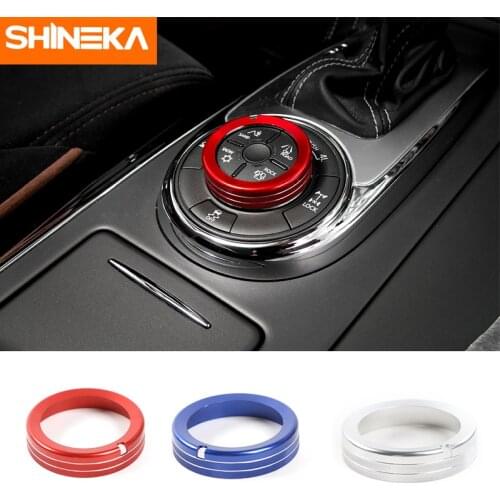 SHINEKA Aluminium Alloy 4WD Four Wheel Drive Switch Button Decoration Ring Cover Trim for Nissan Patrol Y62 2017
